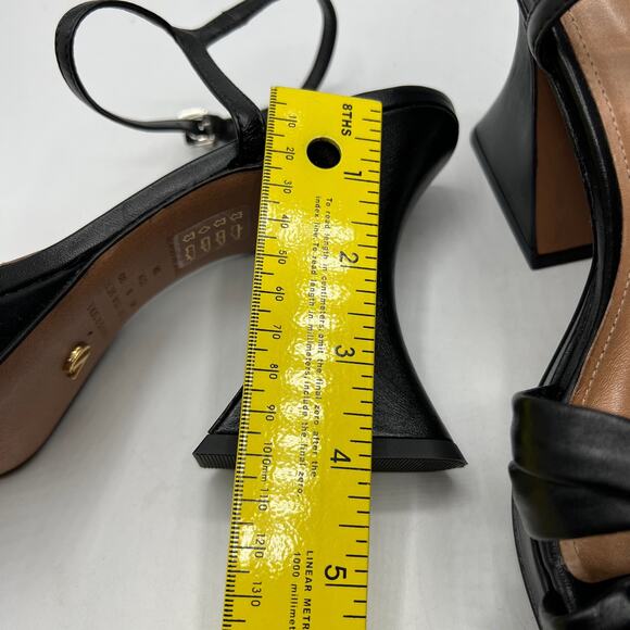 Anthropologie Vicenza Black Knotted Platform Heels EU 39 US 9 - Picture 6 of 11